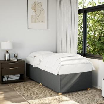 VidaXL Single Bed Frame Dark Grey 90x190 cm Fabric