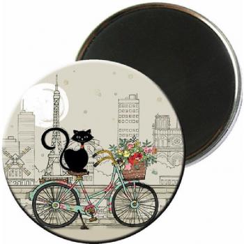 Ronde Magneet Fiets Parijs Kiub Bug Art
