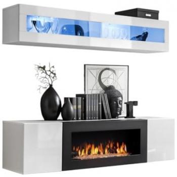 Muebles Fly N2: Suspensión con Chimenea Blanca