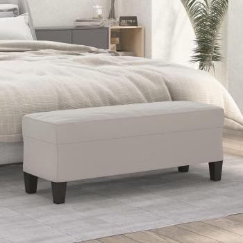 VidaXL Banc en microfibre gris clair 100x35x41 cm