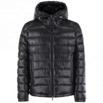 Moncler Men's Besines Blue Hooded Down Jacket Size 4