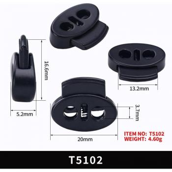 Sécurisateur de tendeurs – 50 pièces, double trou, boutons bascule pour tente et sac à dos