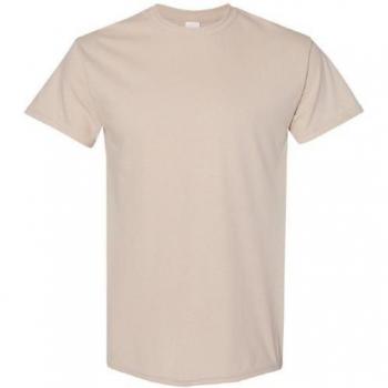 Tee Gildan Algodón Intenso Manga Corta Hombre Tonalidad Natural