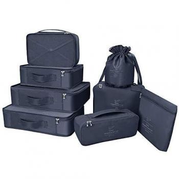 Packing Cubes 8 Sets Travel Luggage Organizers with Waterproof Shoe Storage Bag
