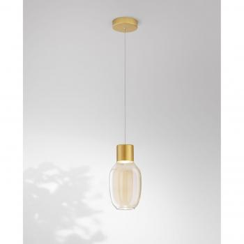 Lapo 1-flammige Hängeleuchte, cognac, 3000K