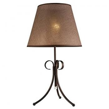 Lampe Lorenzo Abat-jour Tissu Marron E27