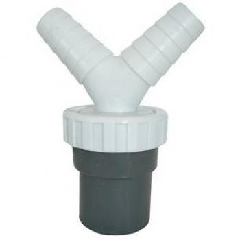 EDM Mixed Link Tubes Glue with Double Socket 1 1/2 40 Dishwasher-Washing Machine PVC