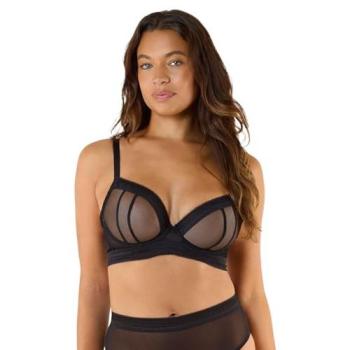 Playful Promises Women’s Icon Black “Sheer Plunge” Bra Size 38F