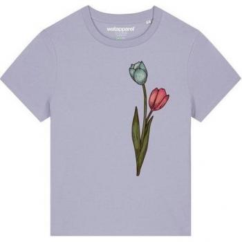 Watapparel T-Shirt mit floralem Aquarell 05