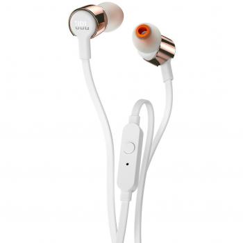 Rose‑Gold T210 Harman Earbuds