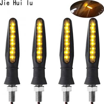 Clignotant moto à LED 12, format pliable – Lot de 4 accessoires