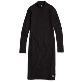 G-star Vestito Slim Rib Maniche Lunghe Nero M