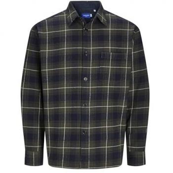 Camisa Atemporal de Flannel Jack & Jones en Color Azul