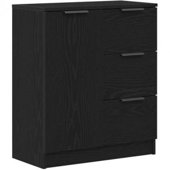 VidaXL Praktisches Sideboard Schwarz 60x30x70 cm aus Holzwerkstoff