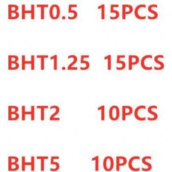 Conectores termorretráctiles a tope, terminales de crimpado impermeables, rojo, azul, amarillo, BHT 0.5, BHT 1.25, BHT 2, BHT 5, 50 Uds