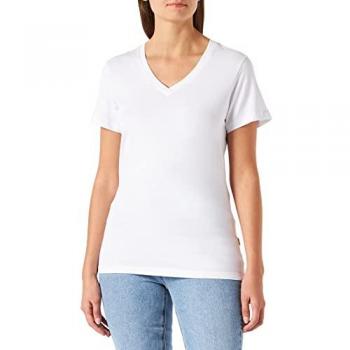 Hakro Damen V-Schulter T-Shirt Classic 126 Weiß L