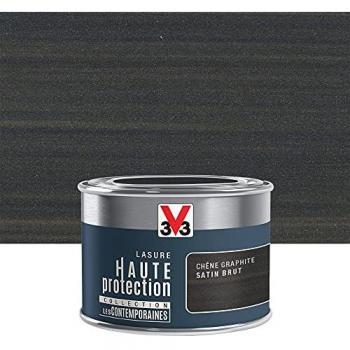 V33 Lasure Extérieure Chêne Graphite Satiné 125 ml