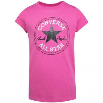 Camiseta Infantil Fucsia Chuck Patch de Converse