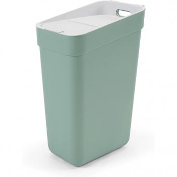 Curver 30L Recyclable Lift‑Top Bin – Light Grey Lid, Green