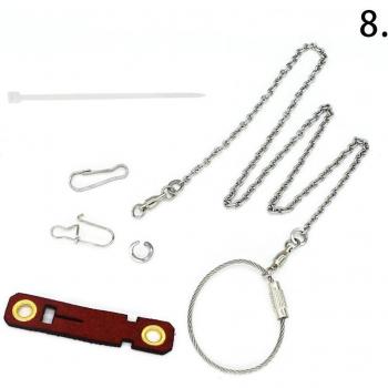 Conjunto de Cadena, Hebilla Viva y Funda para Pies de Aves, 5 Tamaños