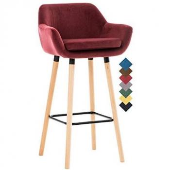 Tabouret De Bar En Velours Rouge