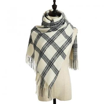 Foulard Épais à Carreaux pour Femmes HarleyFashion