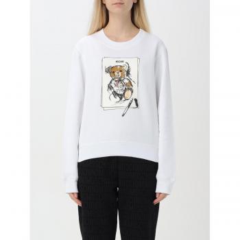 Felpa a girocollo Teddy Bianco Moschino Taglia M