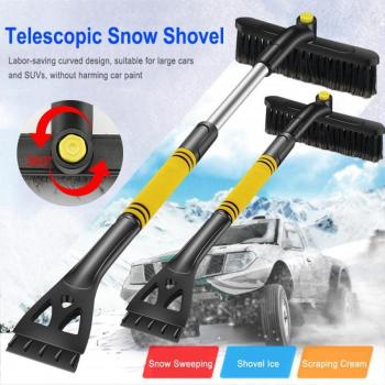 Car Snow Removal Broom with 360 Degree Scraper