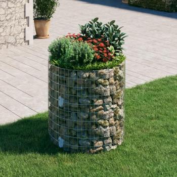 Vidaxl poste circular de gaviones acero galvanizado ø100x100 cm