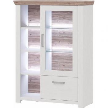 Highboard mit Glastür und Schubkasten