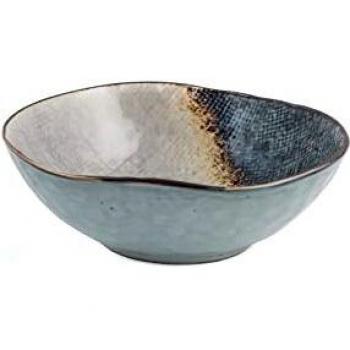 Plato Bicolor Irregular Hondo 17,5 cm – “Sombra y Luz”