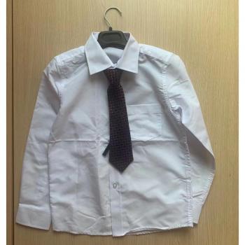 Boys' Elegant White Dress Shirt with Necktie