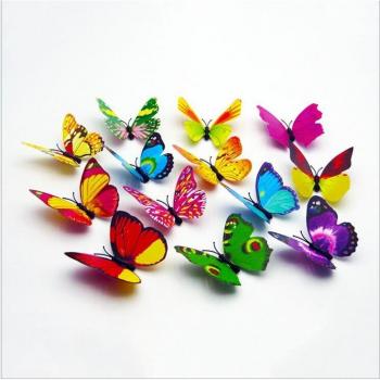 12pcs 3D PVC Butterfly Wall Decor