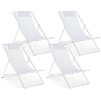 Taylor Bianco Quadruplo Set Sdraio Pieghevole