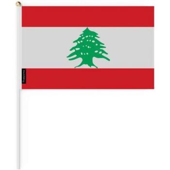 Mini Lebanese Banner Collection – 100 Units – 14 x 21 cm – Strong Polyester