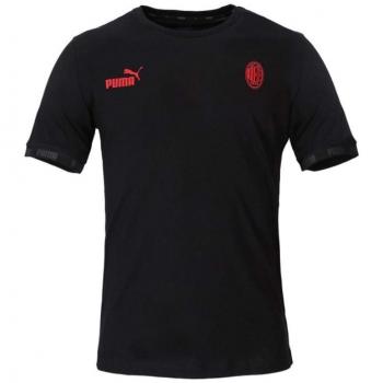 Puma ACM FtblCulture Herren‑Tee in Schwarz mit Tango Rot – XL