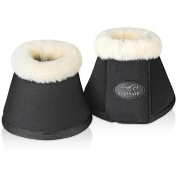Equinate Hufglocken Furlyn in Schwarz – S, aus synthetischem Lammfell