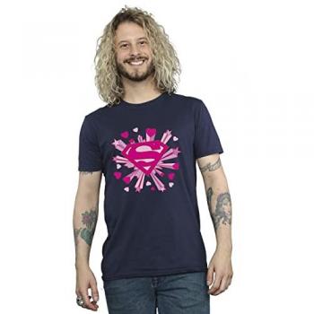 Superman Pink Hearts And Stars Logo Tee