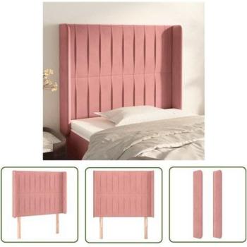 Velours rose et oreilles : tête de lit rembourrée 83 x 16 x 118 cm