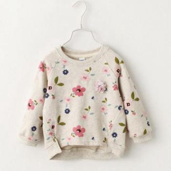 Blouse décontractée baby girl – motif botanique – JW3115S