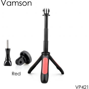 Vamson Poignée Extensible Noir – Mini Selfie Stand 6,5 compatible GoPro, DJI Osmo, Xiaomi Yi