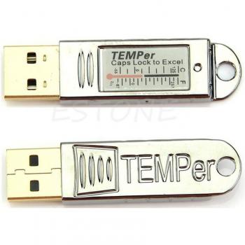 Termómetro con sensor digital USB y registro de temperatura