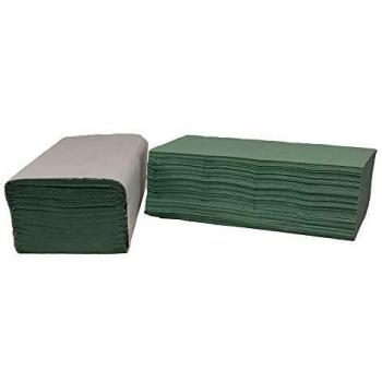 Work 1-Ply V-Fold Hand Towels Green 12 x 300 Sheets Pack of 3600