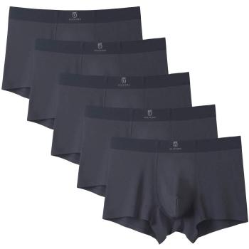 Pinkpum Herren Boxer Boxershort Unterhose 5er Pack Modale Dunkelgrau L