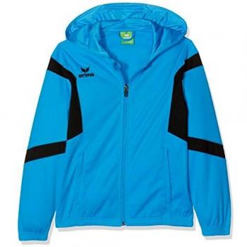 Erima Kinder Classic Team Hoodie für sportliche Aktivitäten, 140 cm, Curacao und Schwarz
