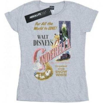 Camiseta de Algodón Cenicienta Glamour Gris XL
