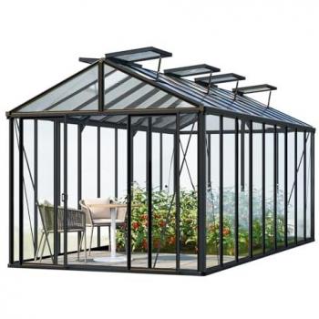 Serre de jardin anthracite RAL 7016 263 x 575 cm, kit Pro 2