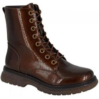 Cipriata Annetta Patent PU Combat Boots for Ladies