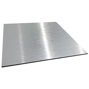 Panneau composite aluminium brossé 900 × 900 mm, épaisseur 2 mm – finition déco ou pro