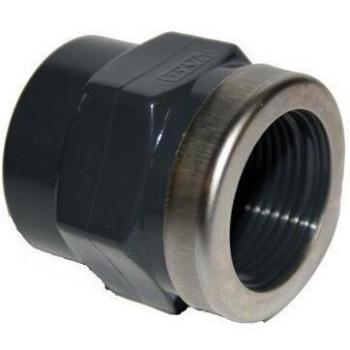 PVC‑U Bevo 32 mm × 1″ Glue Socket – Female Threaded Connector